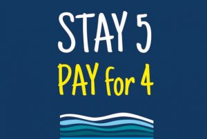 Stay 5 Pay for 4 Deal Logo